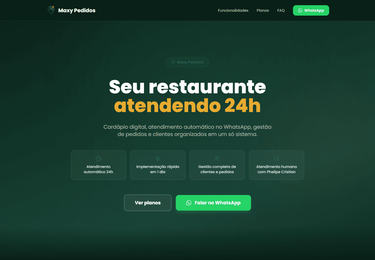 Imagem inicial do projeto Maxy Pedidos