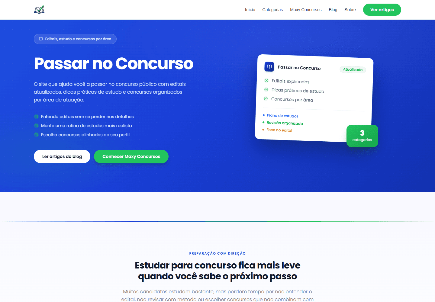 Imagem inicial do projeto Passar no Concurso