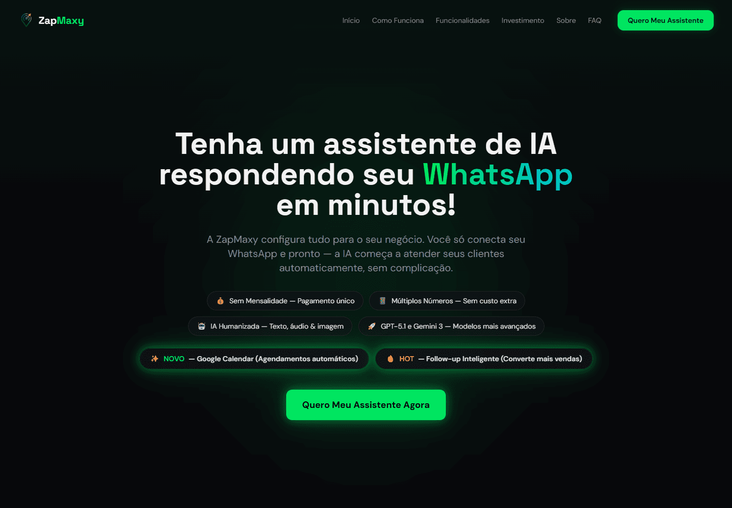 Imagem inicial do projeto Zap Maxy